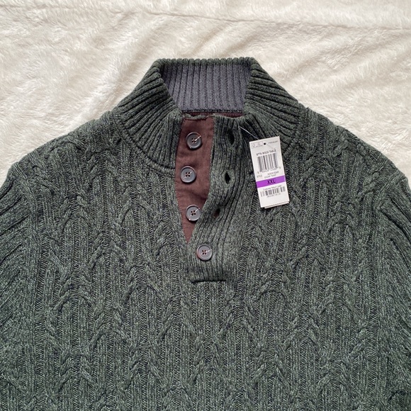 NWT Men’s Tasso Elba Hunter Green‎ Sweater. Size XXL. - Picture 8 of 11